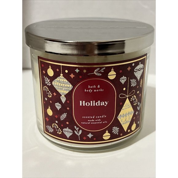 NEW Bath & Body Works HOLIDAY Scented Candle 3 Wick 14.5 oz Large Christmas - Picture 2 of 10